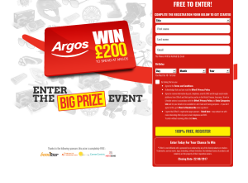 Win £200 to spend at Argos