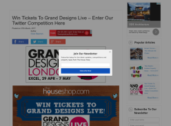 Win 200 Weekdays tickets + a pair of VIP Tickets to Grand Designs Live Event in London