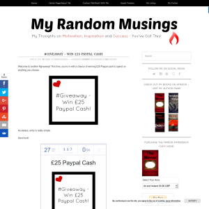 Win £25 PayPal Cash