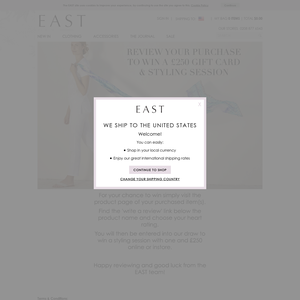 Win £250 to spend at EAST