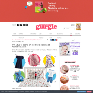 Win £250 to spend on children's clothing