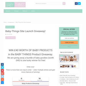Win £40 of Newborn Baby Products