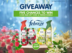 Win 1 of 5 £50 B&M Gift Card & Febreze Bundle