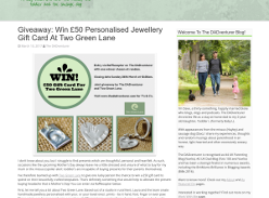 Win £50 Personalised Jewellery Gift Card At Two Green Lane