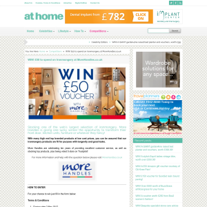 Win £50 to spend on Ironmongery at MoreHandles.co.uk
