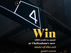 Win £500 Credit to spend at Cheltenham's Padel Courts