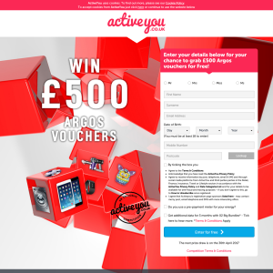 Win £500 of Argos vouchers