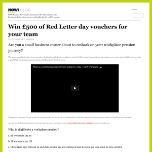 Win £500 Red Letter voucher