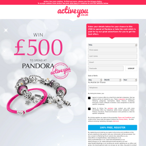 Win £500 to spend at Pandora