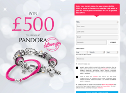 Win £500 to spend at Pandora