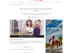 Win £500 to spend on the Dorothy Perkins Bridal collection
