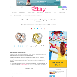 Win £500 voucher for Purely Diamonds