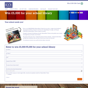 Win £5000 of National Book Tokens for your school