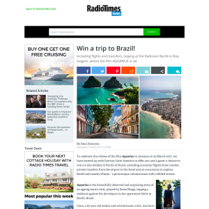 Win 6 day trip to Brazil inc flights