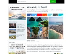 Win 6 day trip to Brazil inc flights