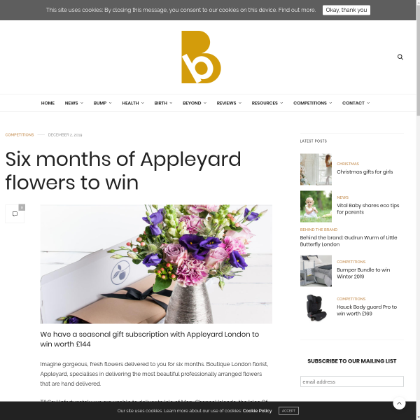 Win 6 months of Appleyard flowers
