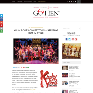 Win 6 Tickets to Kinky Boots
