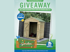 Win a 6' X 4' Forest Beckwood Double Door Apex Wooden Shed