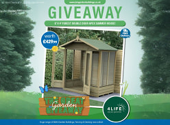 Win a 6' X 4' Forest Double Door Apex Summer House