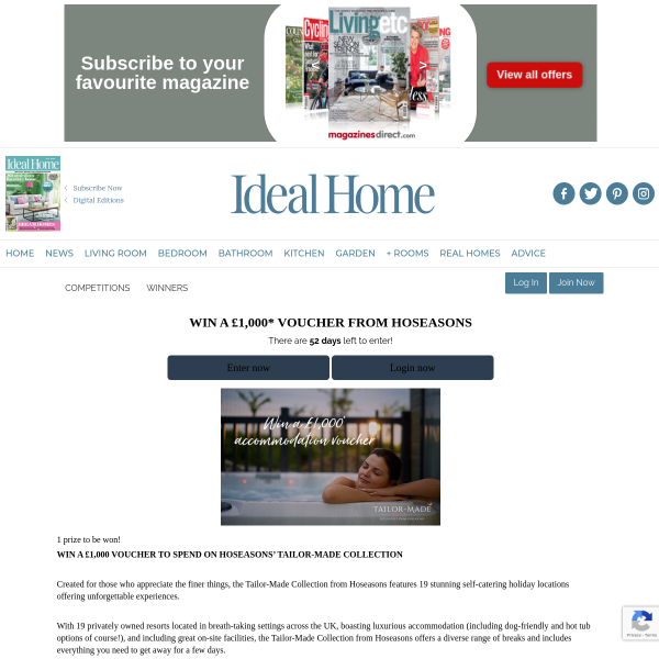 Win a £1,000* Voucher from Hoseasons