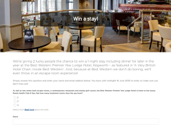 Win a 1-night stay at the Best Western Premier Yew Lodge Hotel, Kegworth