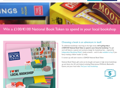 Win a £100/€100 National Book Token