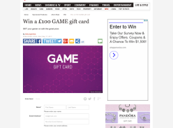 Win a £100 GAME Gift Card