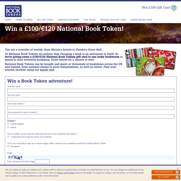 Win a £100 National Book Token gift card