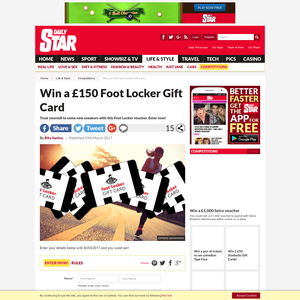 Win a £150 Foot Locker Gift Card