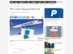 Win a £200 Ryanair Gift Card