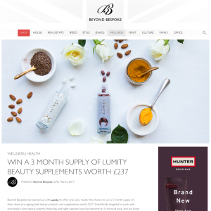 Win a 3 month beauty supply from Lumity worth over £200