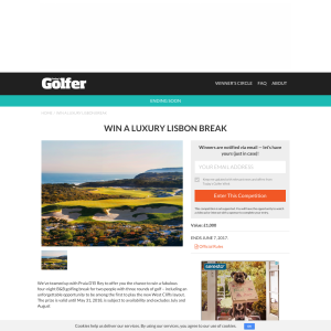 Win a 4 night luxury Lisbon break inc golf