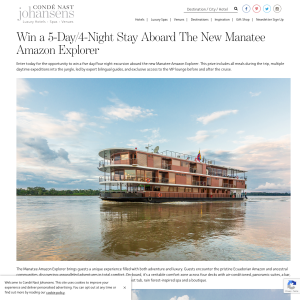 Win a 5-Day/4-Night Stay Aboard The New Manatee Amazon Explorer