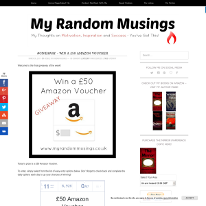 Win a £50 Amazon Voucher