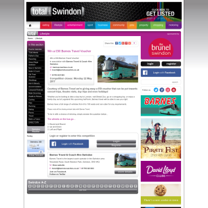 Win a £50 Barnes Travel Voucher