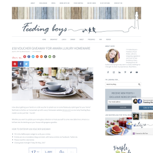 Win a £50 Gift Voucher for Amara.com Luxury Homeware