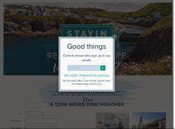 Win a £500 voucher for a holiday in Cornwall and a £200 Weird Fish voucher
