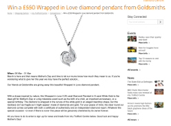 Win a £550 Wrapped in Love Diamond Pendant from Goldsmiths