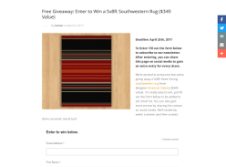 Win a 5x8ft Southwestern Area Rug ($349 Value)