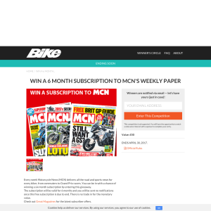 Win a 6 month subscription to MCN's weekly paper