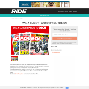 Win a 6 month subscription to MCN's weekly paper