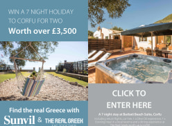 Win a 7 Night Holiday to Corfu