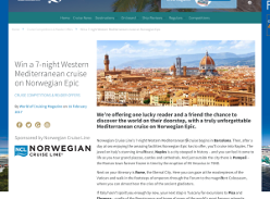 Win a 7-night Western Mediterranean cruise on Norwegian Epic