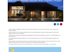 Win a £750 holiday voucher with Original Cottages