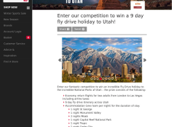 Win a 9 day fly drive holiday to Utah