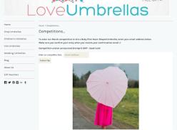 Win a Baby Pink Heart Shaped Umbrella