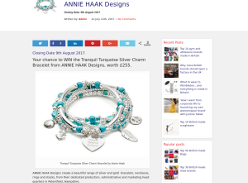 Win a beautiful silver charm bracelet from Annie Haak Designs worth £255