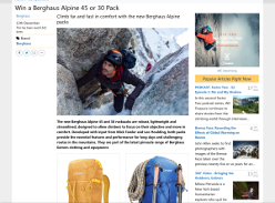 Win a Berghaus Alpine 45 or 30 Pack