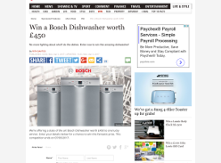 Win a Bosch Dishwasher worth £450