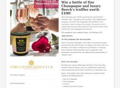 Win a Bottle Champagne & Beech’s Truffles